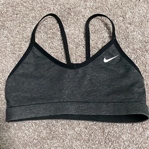 NIKE GRAY & BLACK MESH SPORTS BRA
